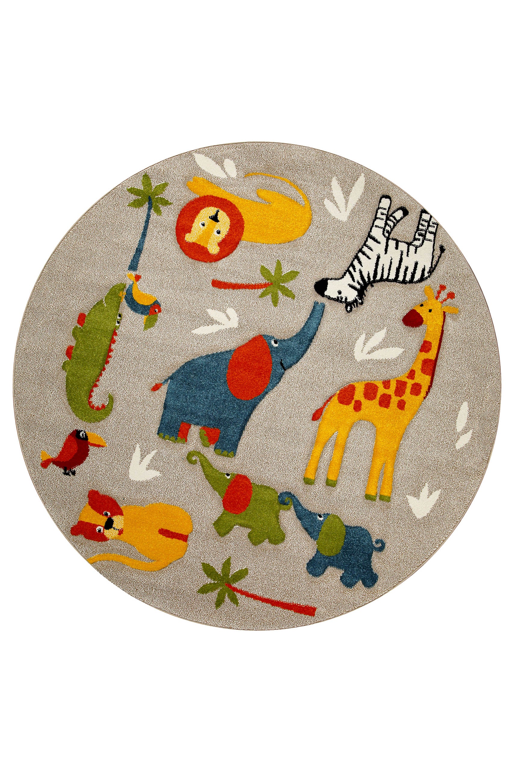 Kinderteppich Rund Sand Beige meliert "Benny & Friends" Smart Kids