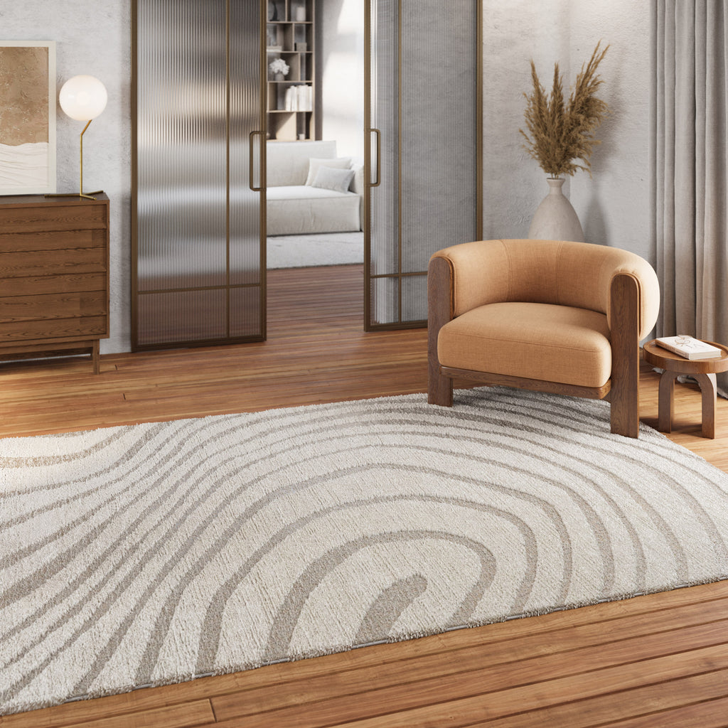 Kurzflor Teppich Creme Beige "Björn" WECONhome