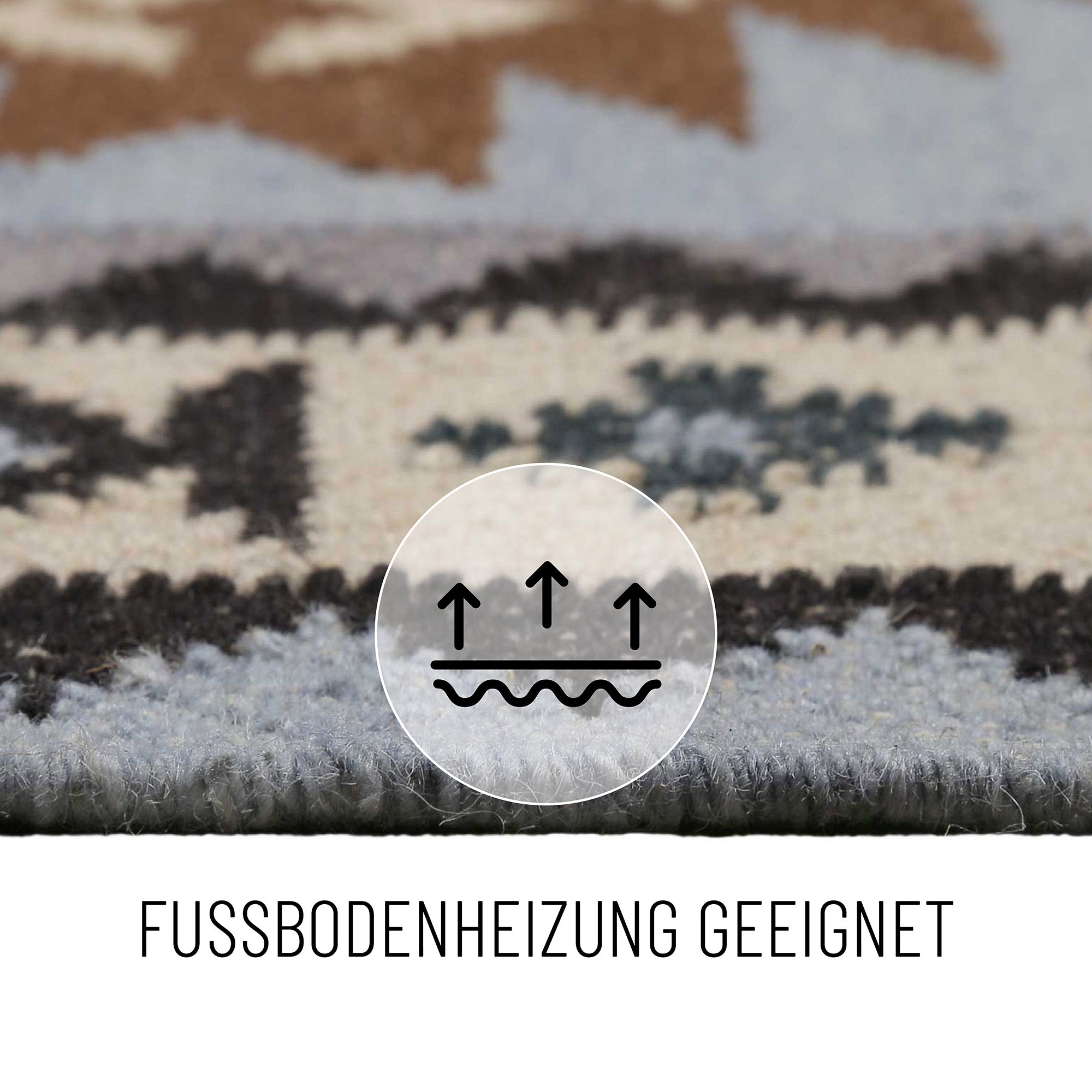 Kelim Teppich Hellblau aus Wolle "Blancard" Green Looop