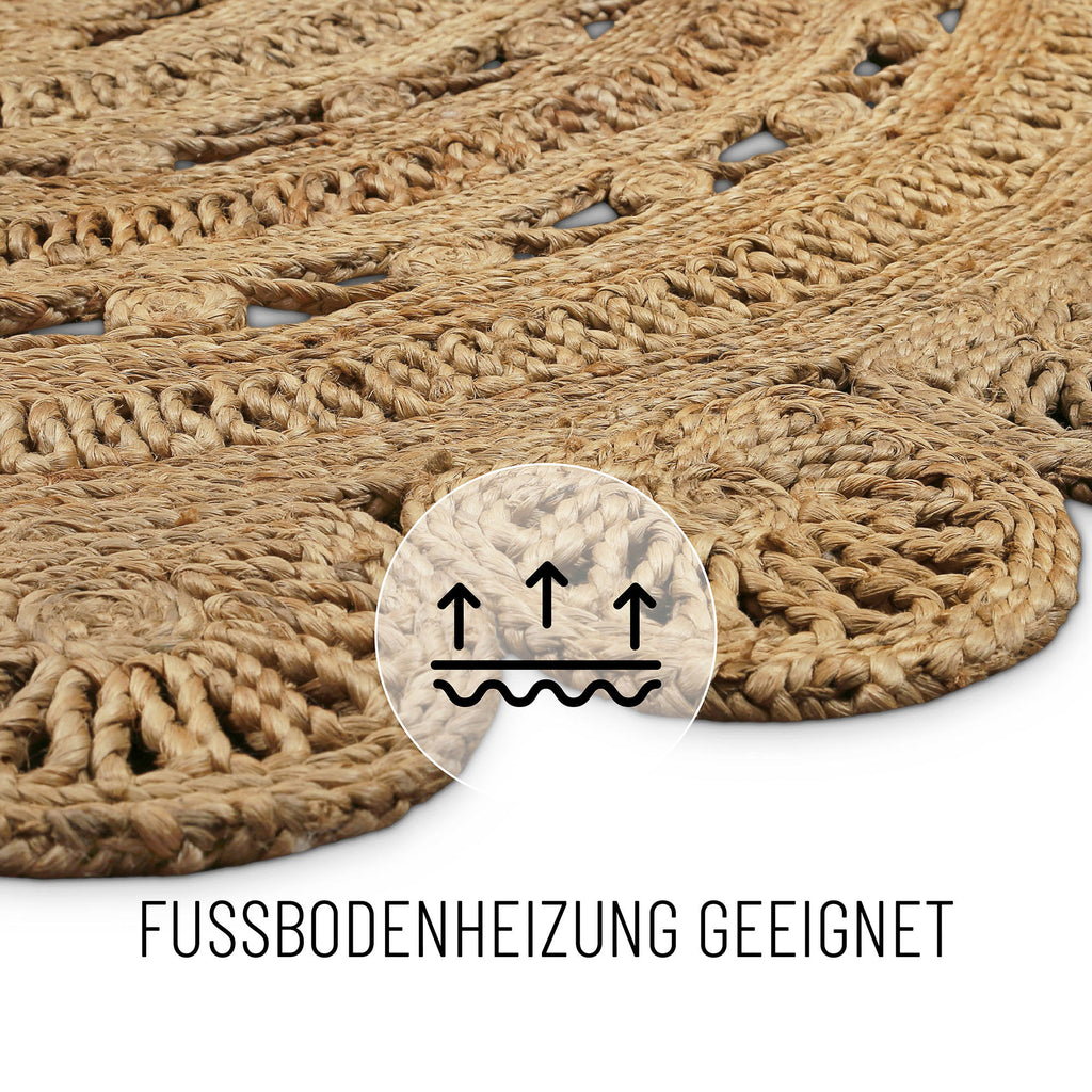 "Bloom" Jute-Teppich – schwer, handgefertigt, hochwertig