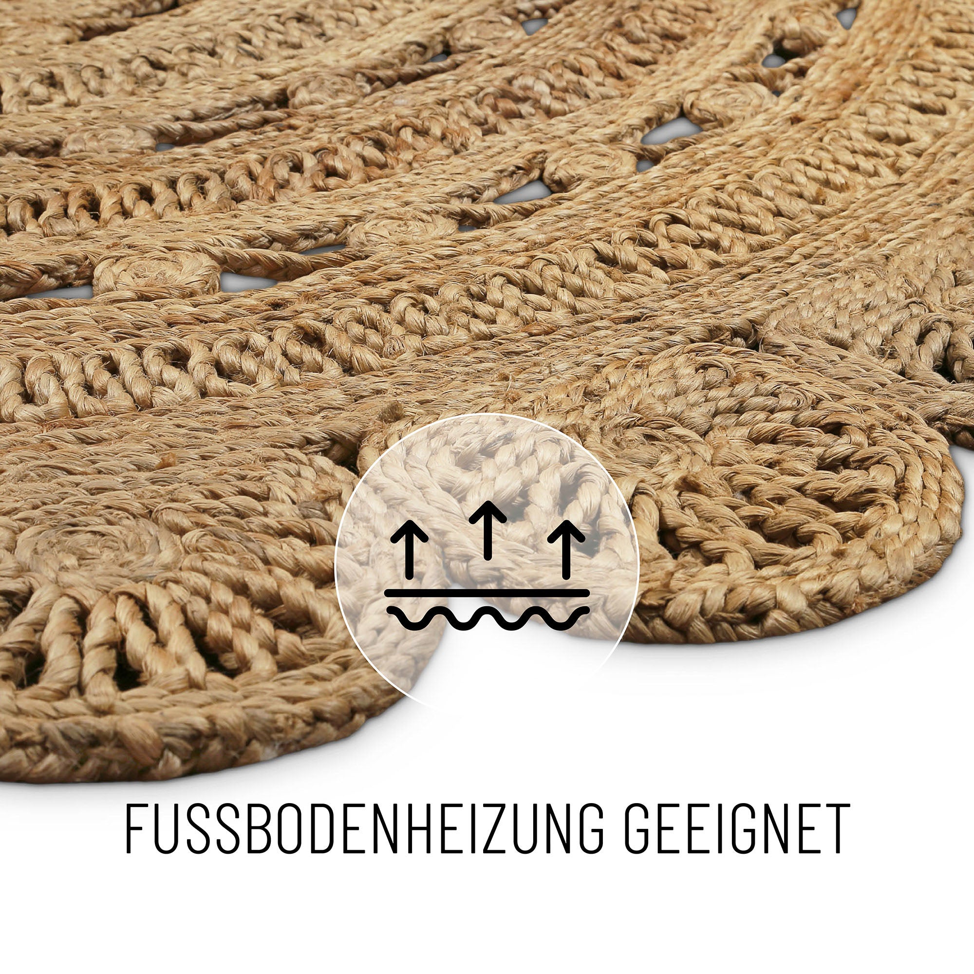 "Bloom" Jute-Teppich – schwer, handgefertigt, hochwertig