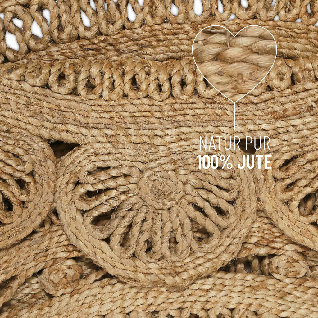 "Bloom" Jute-Teppich – schwer, handgefertigt, hochwertig