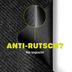 Buhai Läufer schwarz mit Detailansicht der Antirutschbeschichtung
