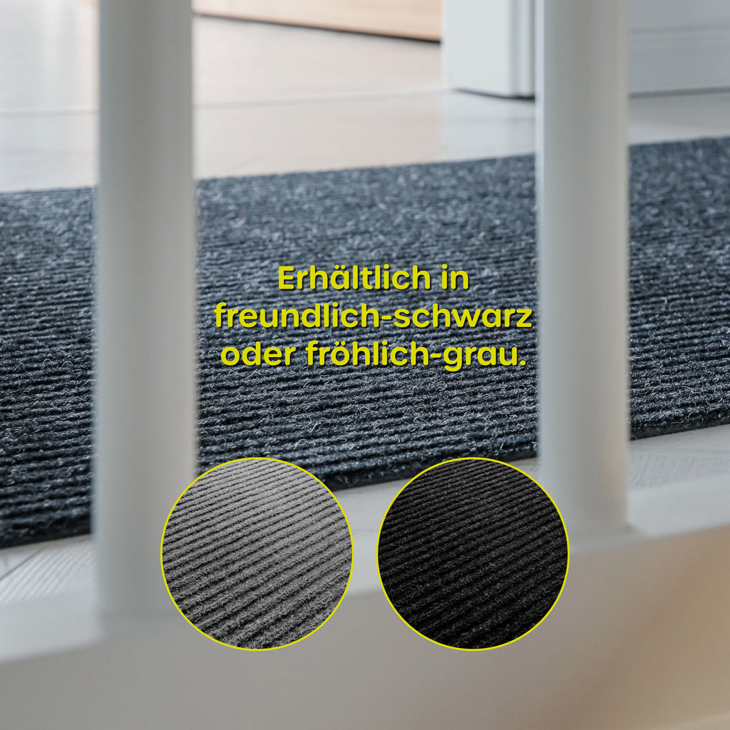 Buhai Läufer mit Detailansichten in schwarz oder grau 
