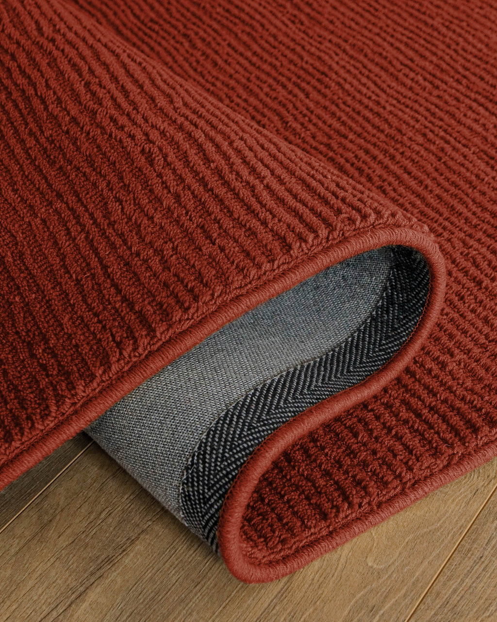 Kurzflor Teppich Castello One Kamin Rot