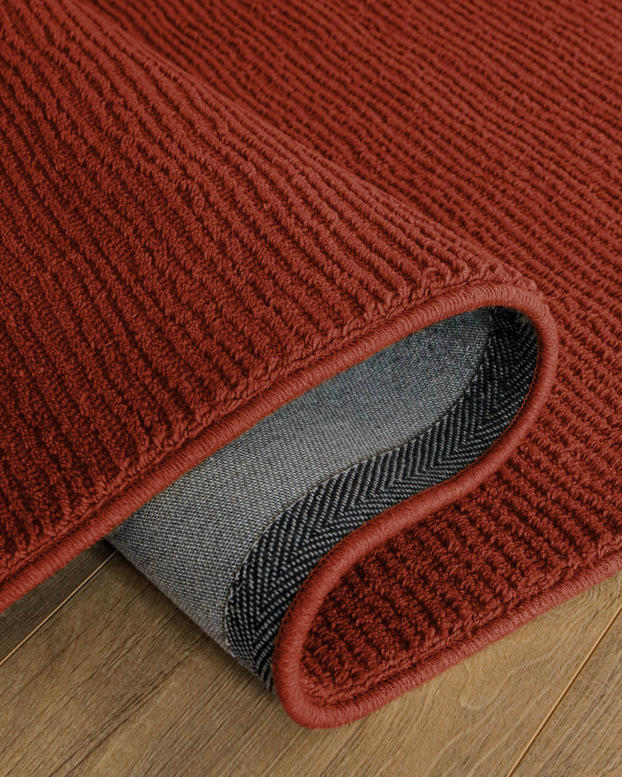 Kurzflor Teppich Castello One Kamin Rot