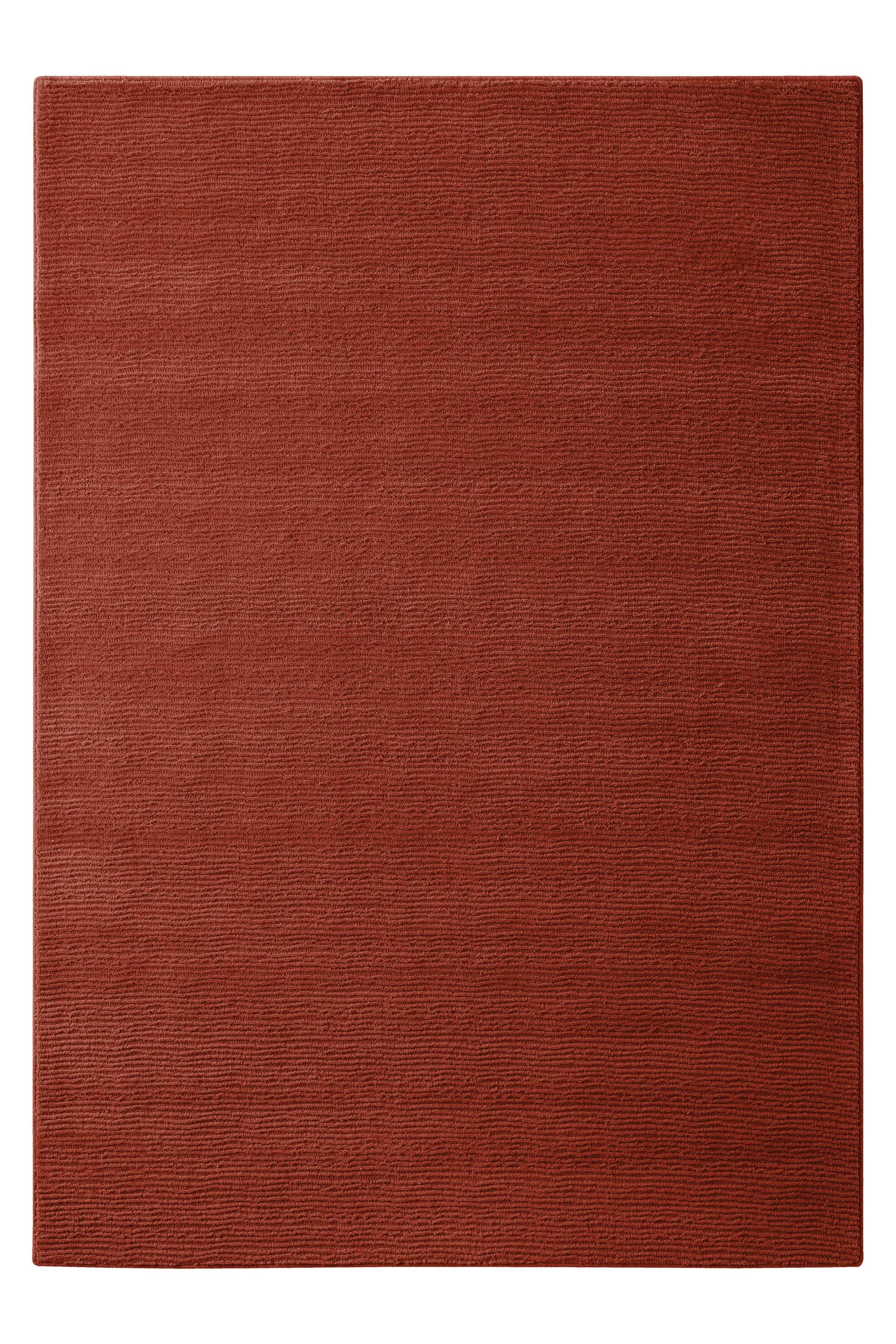 Kurzflor Teppich Castello One Kamin Rot