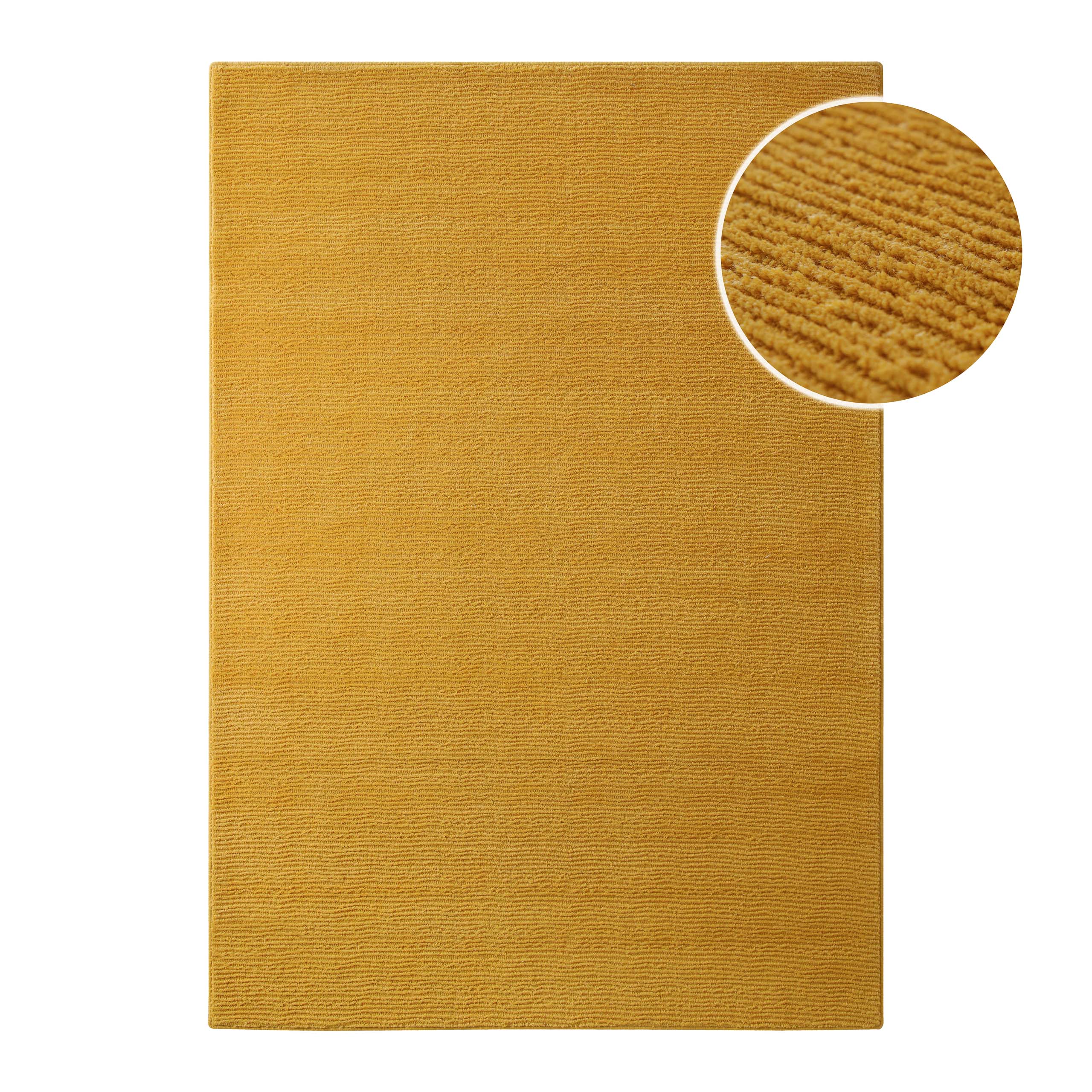 Kurzflor Teppich Castello One Gelb