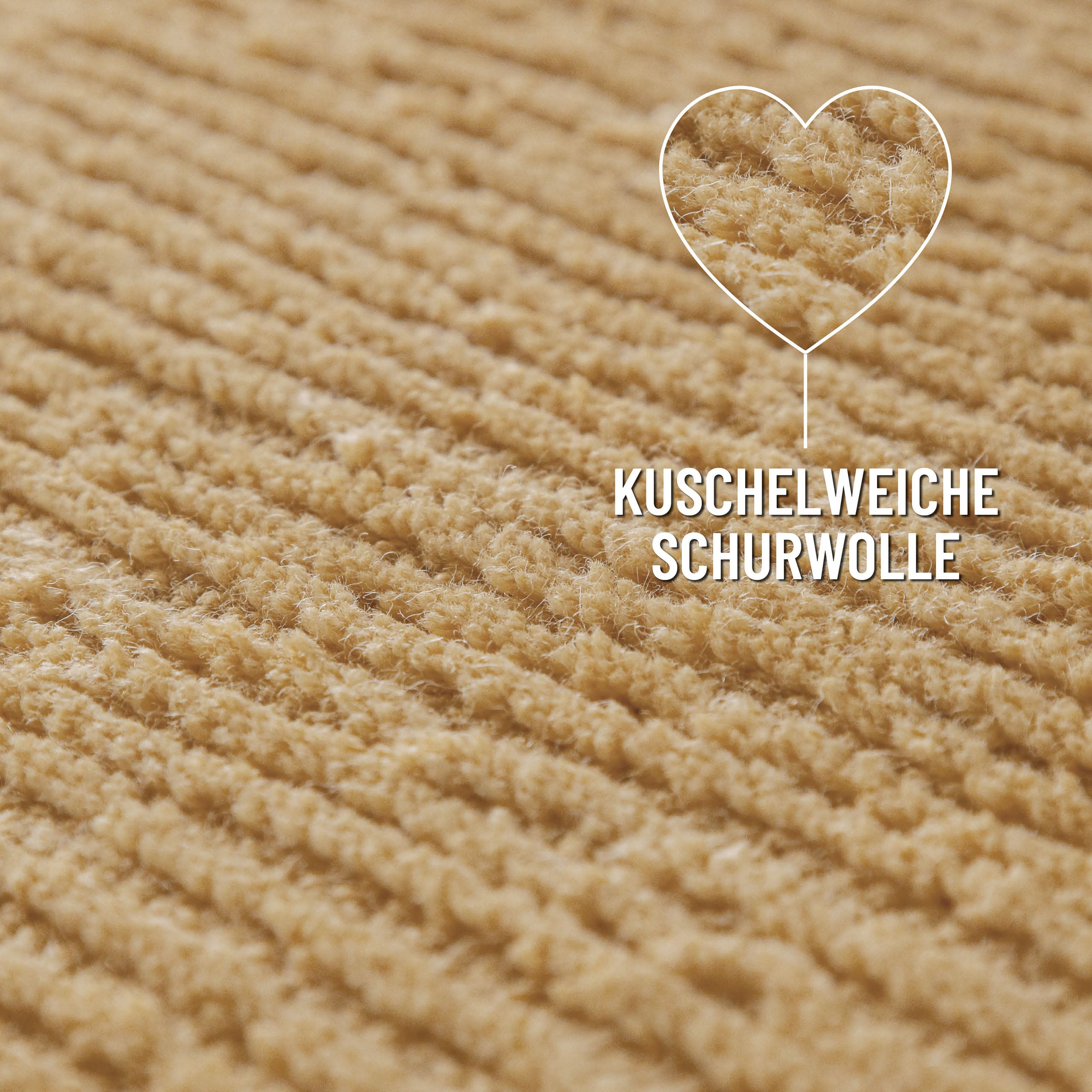 Kurzflor Teppich Castello One Sand Beige