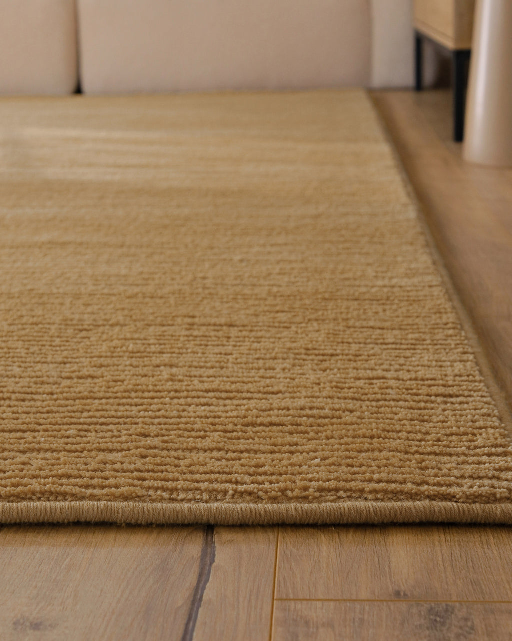Kurzflor Teppich Castello One Karamell