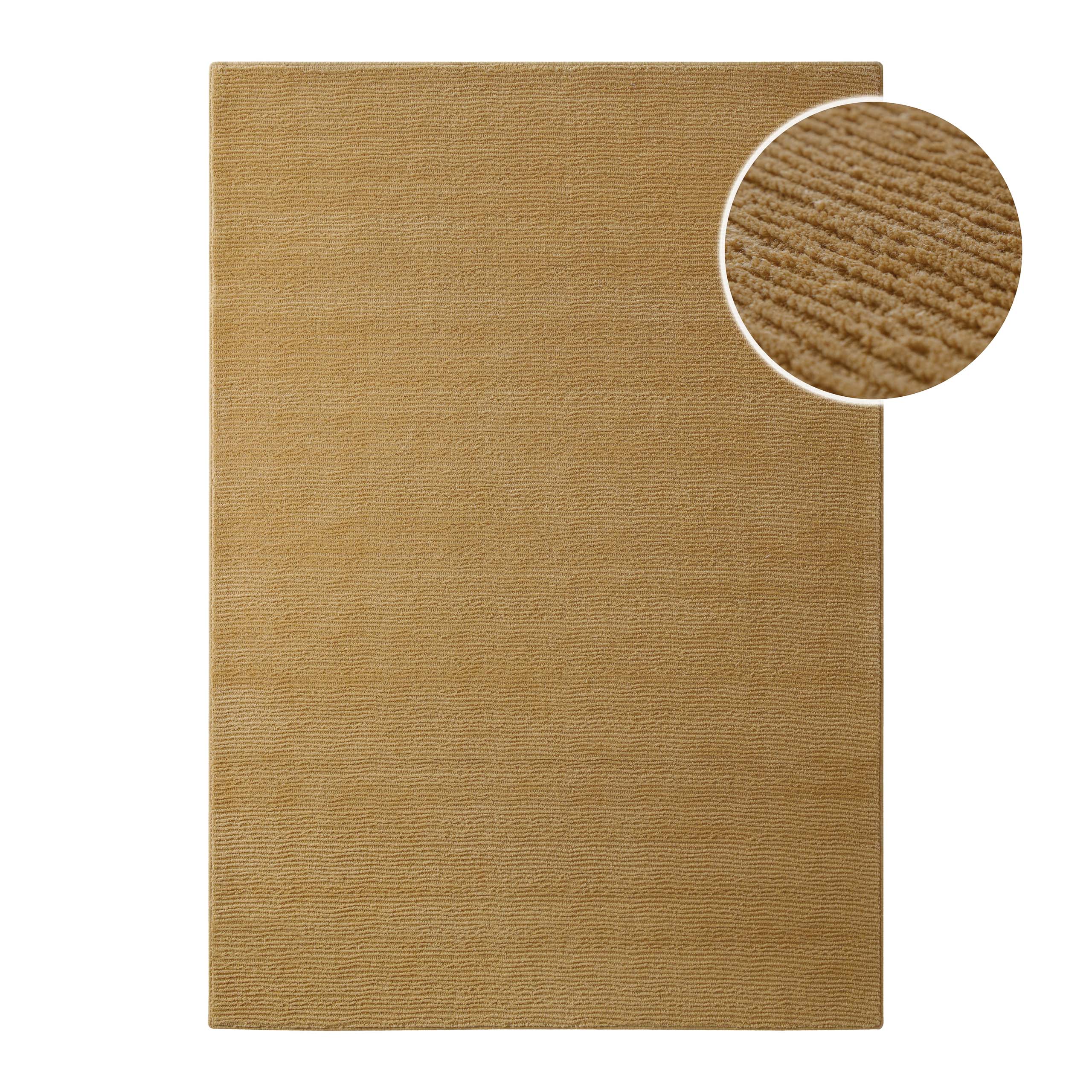Kurzflor Teppich Castello One Karamell