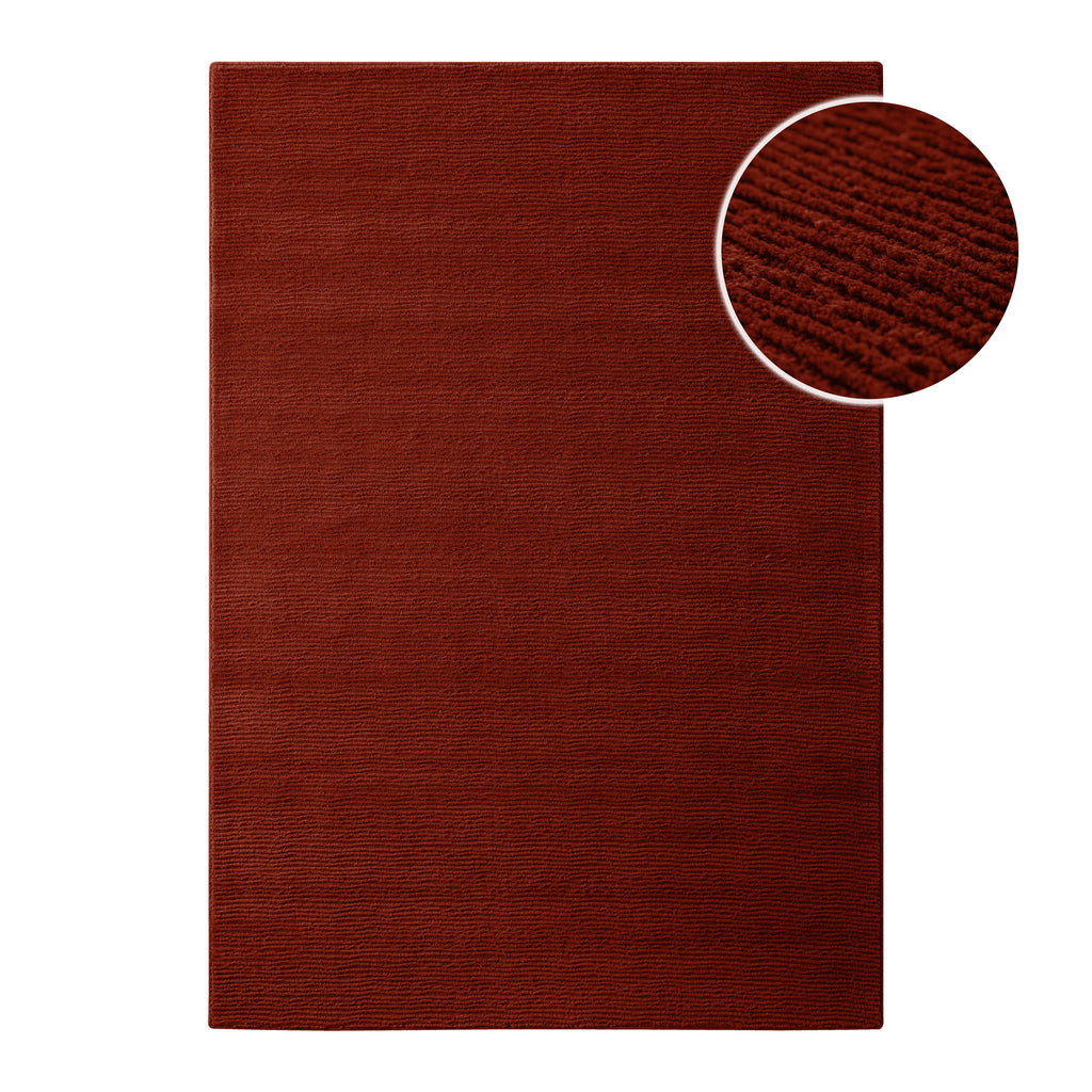 Kurzflor Teppich Castello One Purpur Rot