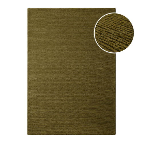 Kurzflor Teppich Castello One Oliv Grün