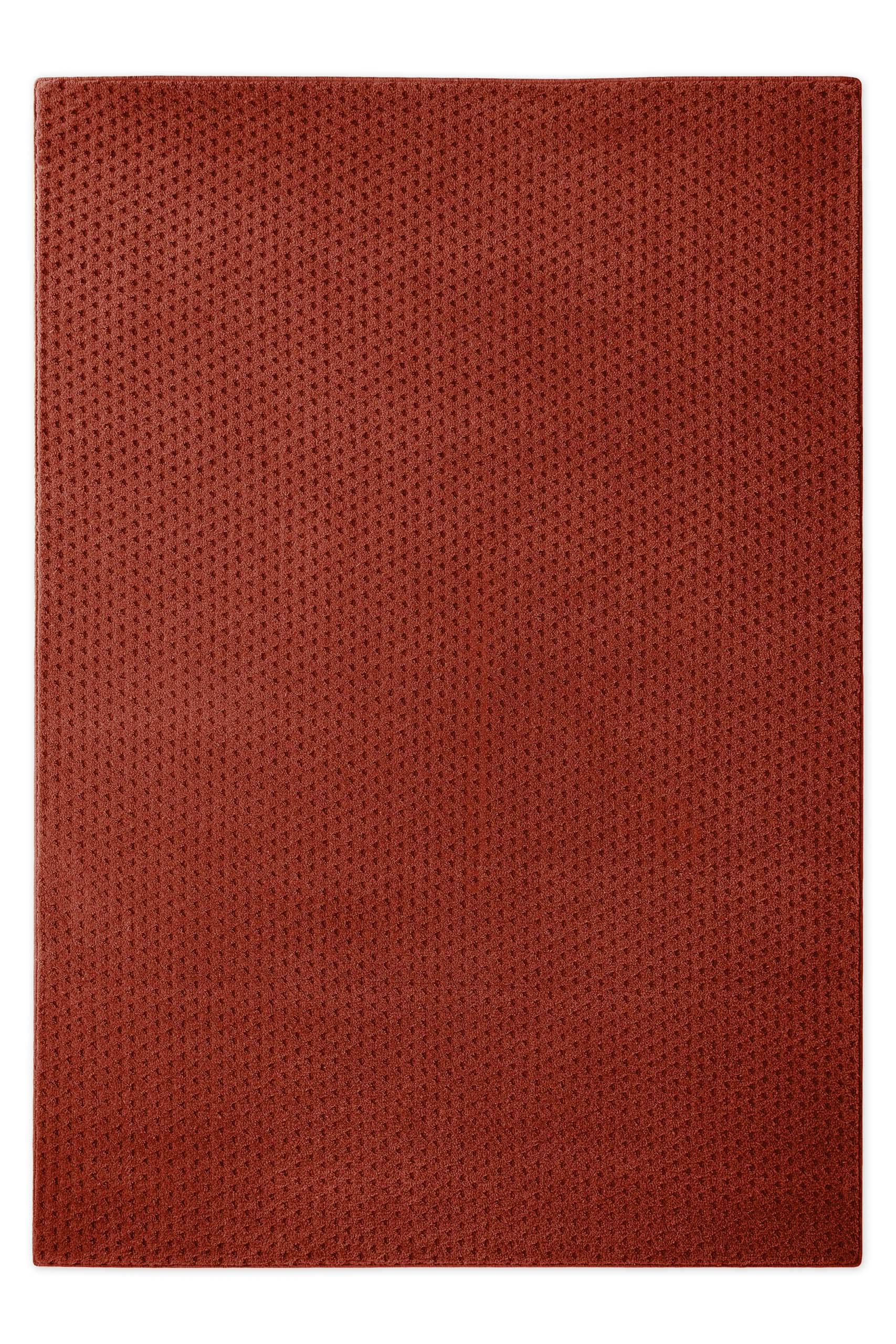 Kurzflor Teppich Castello Three Kamin Rot