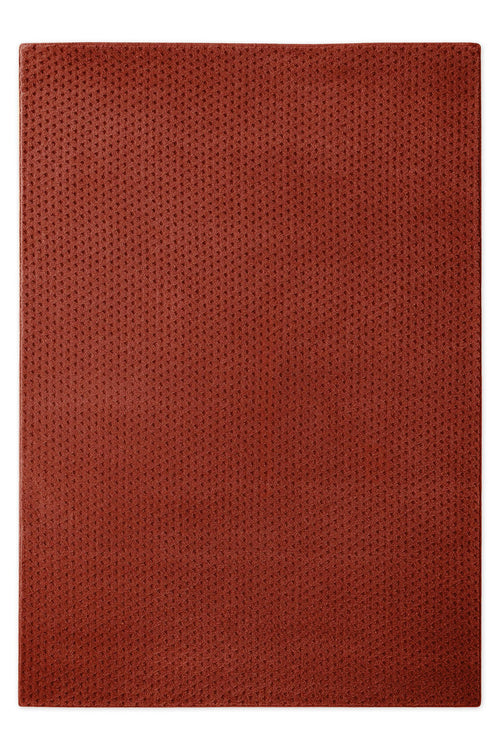 Kurzflor Teppich Castello Three Kamin Rot