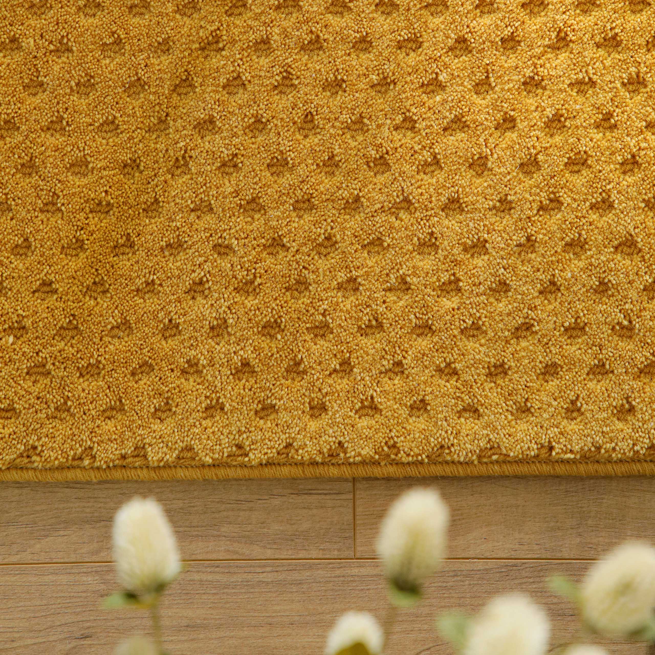 Kurzflor Teppich Castello Three Gelb