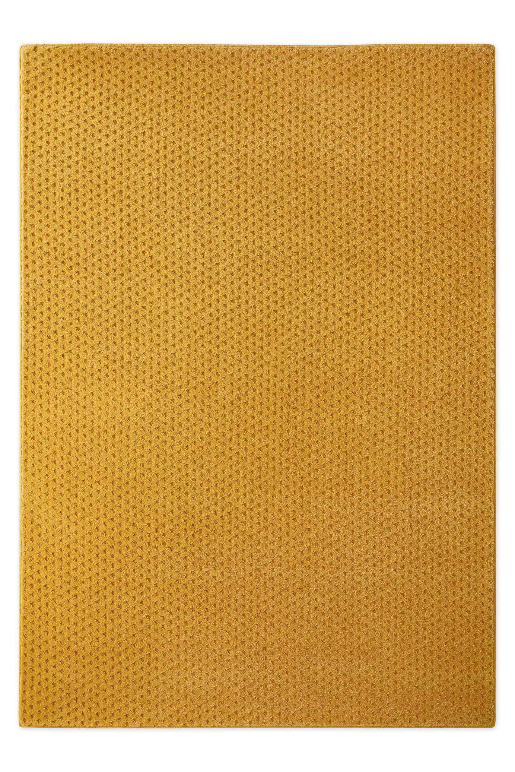 Kurzflor Teppich Castello Three Gelb