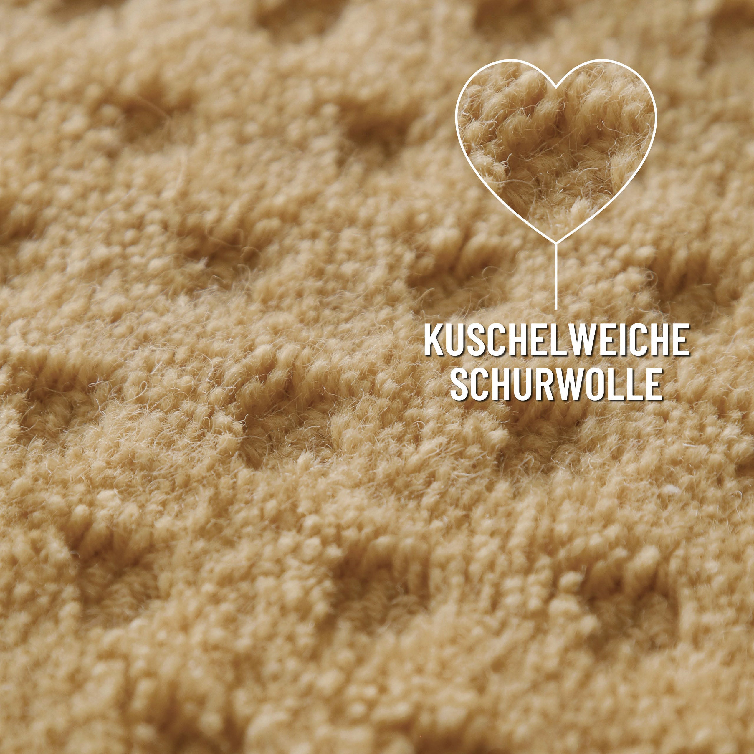 Kurzflor Teppich Castello Three Sand Beige