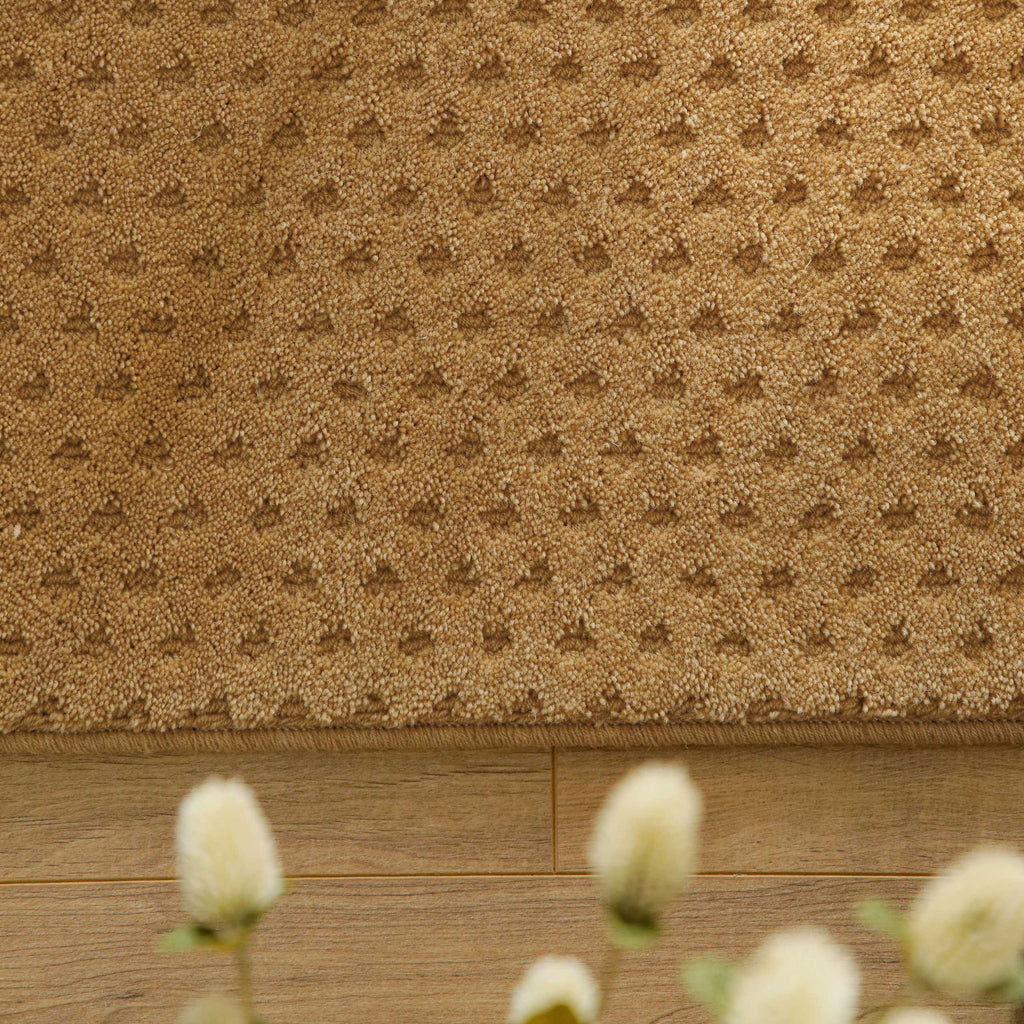 Kurzflor Teppich Castello Three Karamell