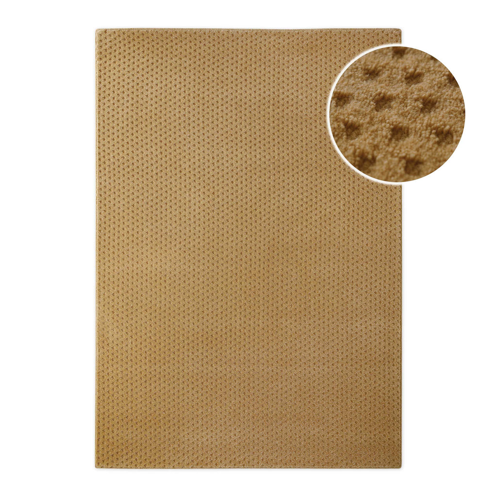 Kurzflor Teppich Castello Three Karamell