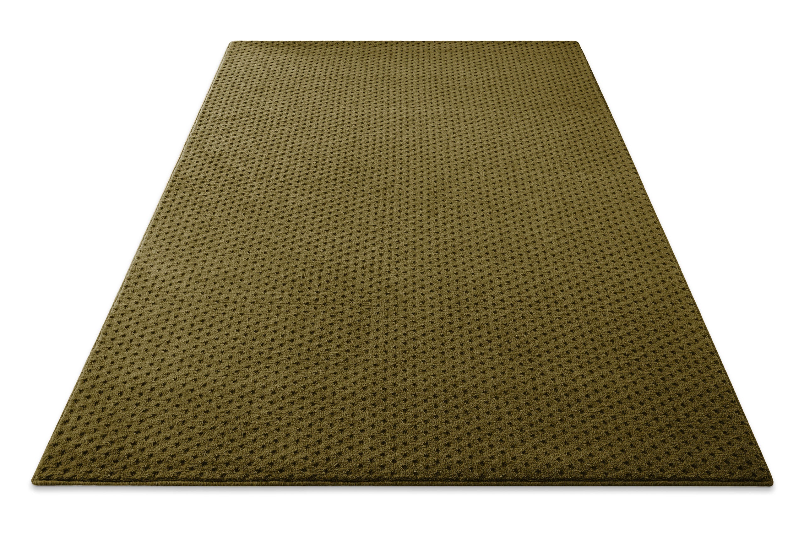 Kurzflor Teppich Castello Three Oliv Grün