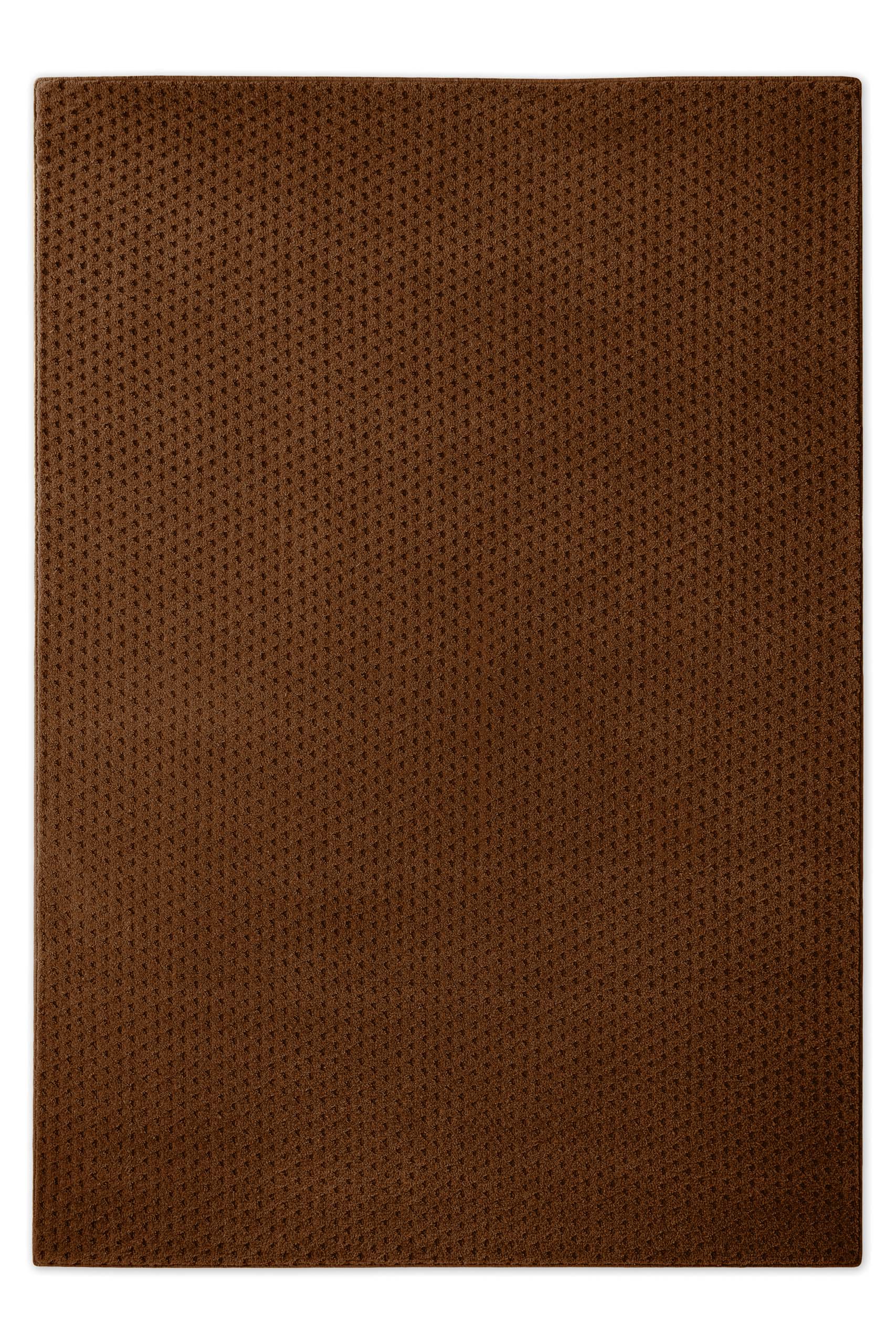 Kurzflor Teppich Castello Three Braun