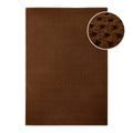 Kurzflor Teppich Castello Three Braun