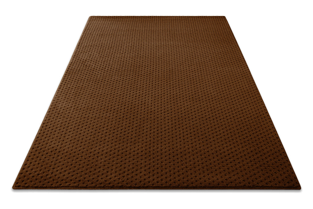 Kurzflor Teppich Castello Three Braun