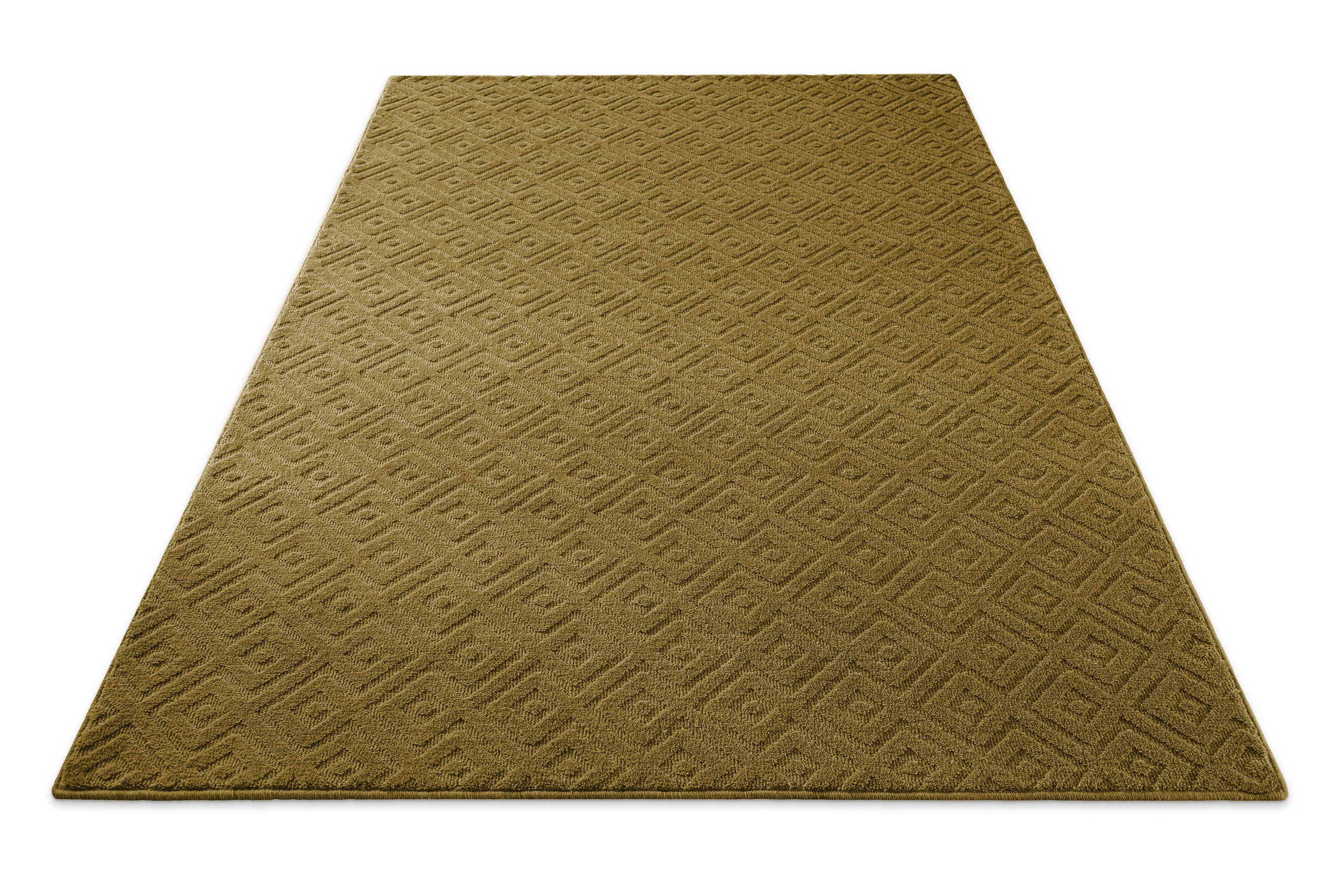 Kurzflor Teppich Castello Two Blass Grün