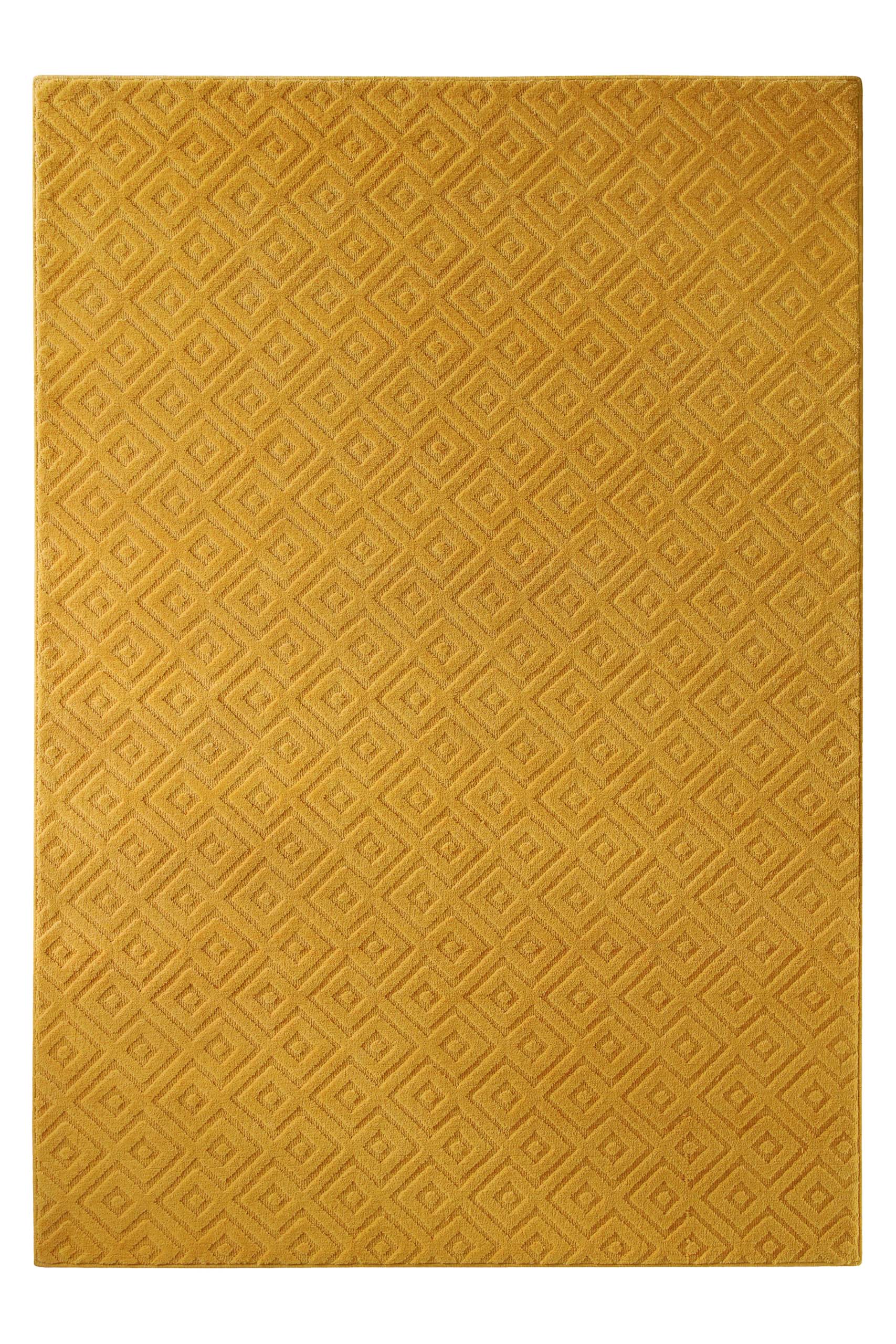 Kurzflor Teppich Castello Two Gelb