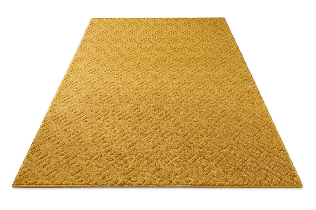Kurzflor Teppich Castello Two Gelb