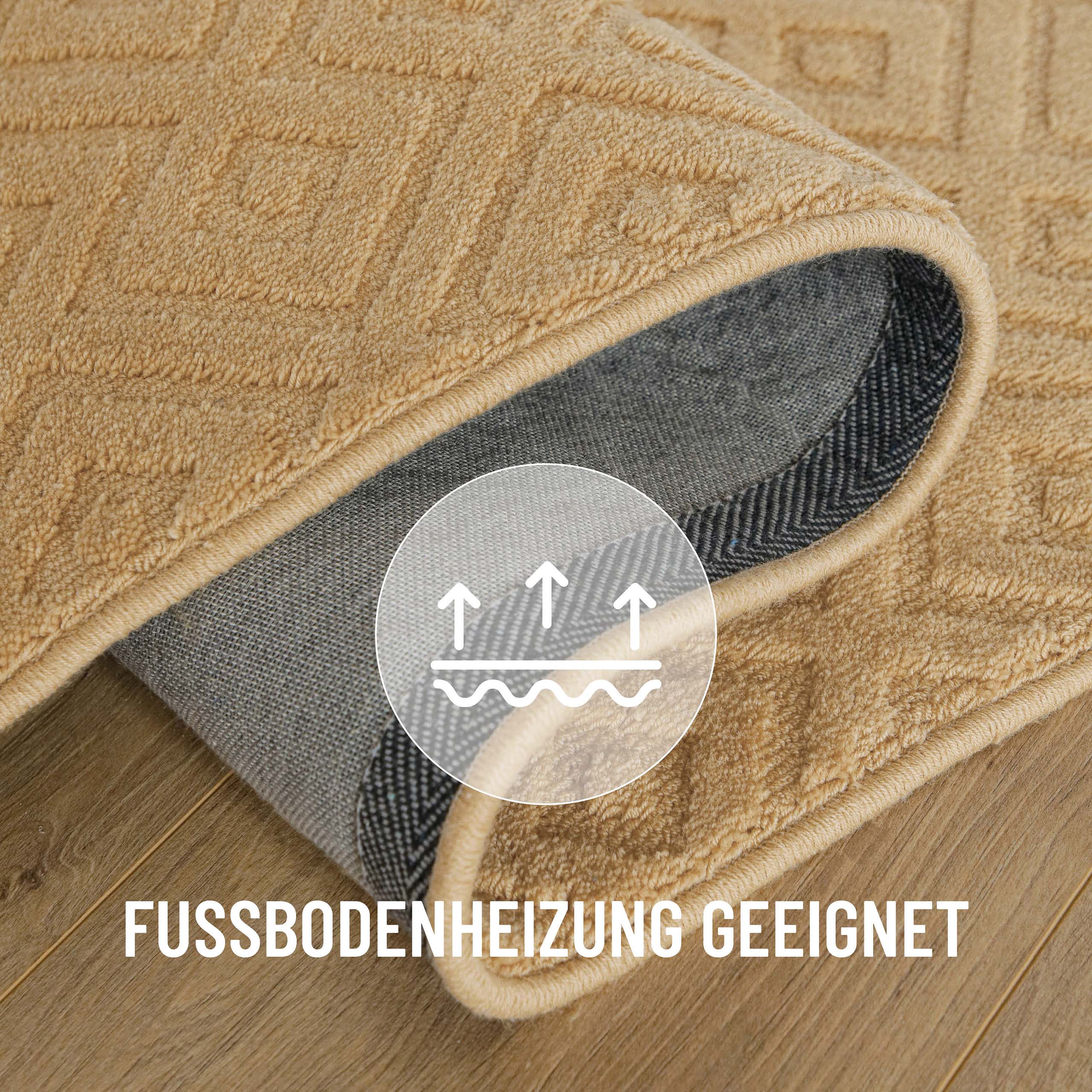Kurzflor Teppich Castello Two Sand Beige