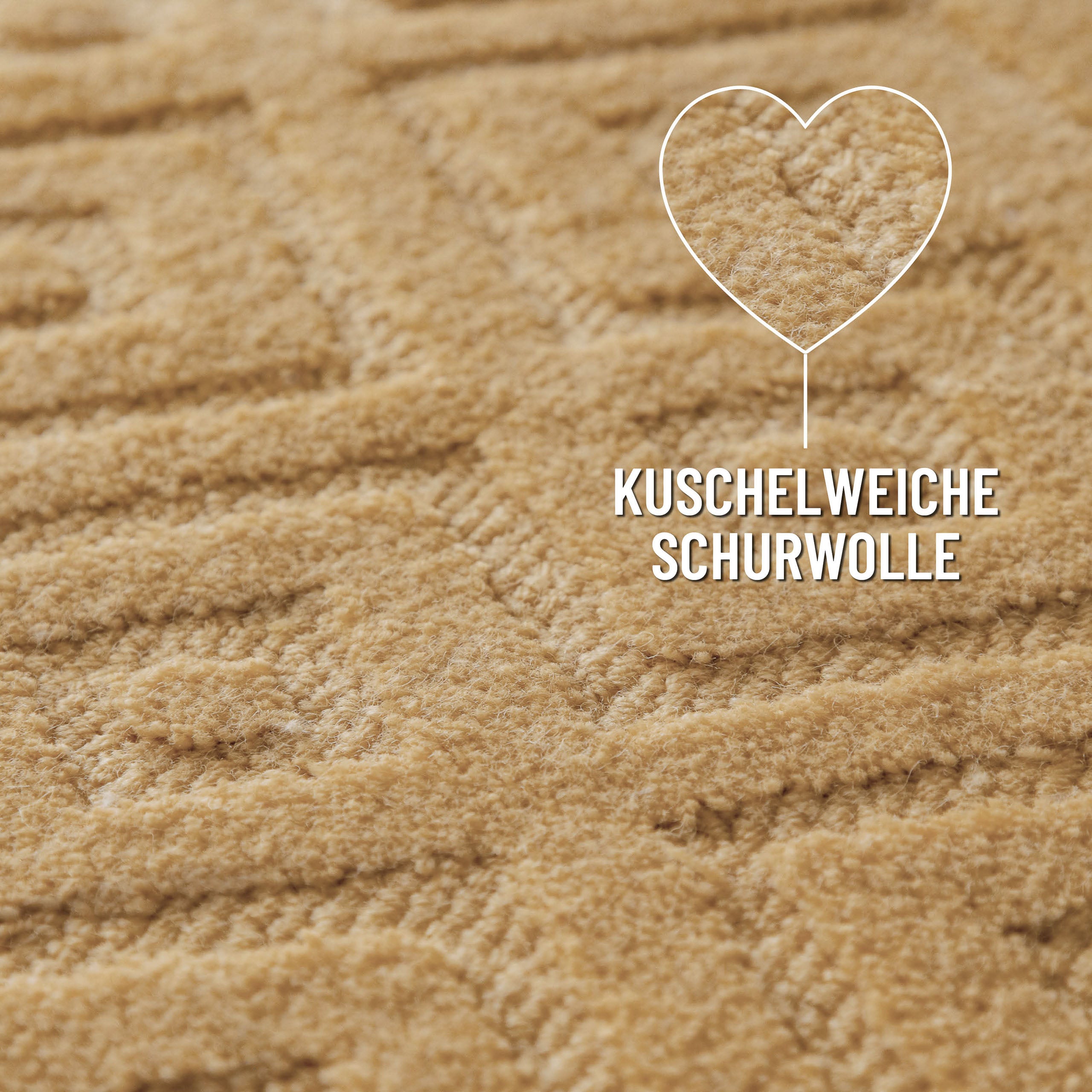 Kurzflor Teppich Castello Two Sand Beige