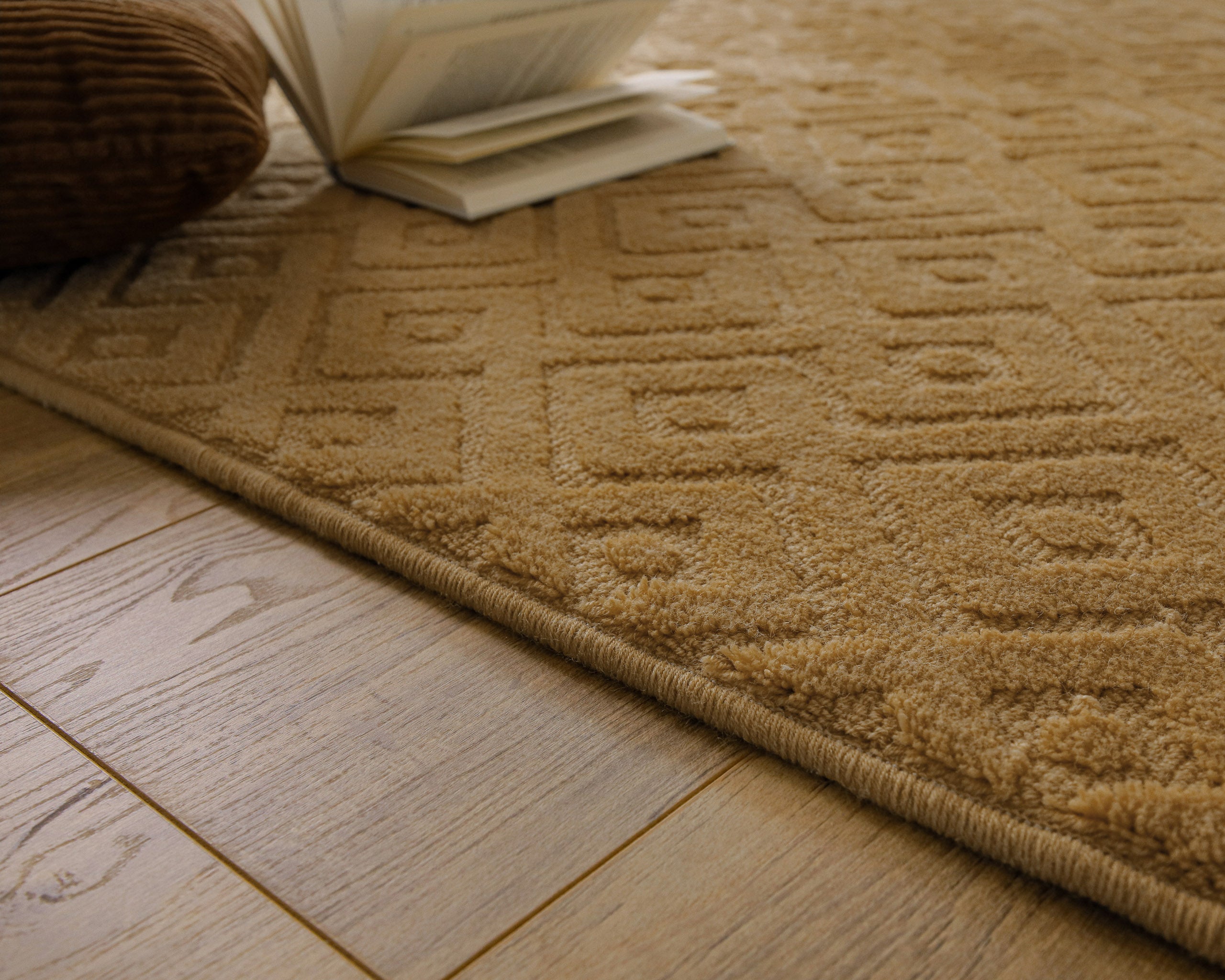 Kurzflor Teppich Castello Two Karamell