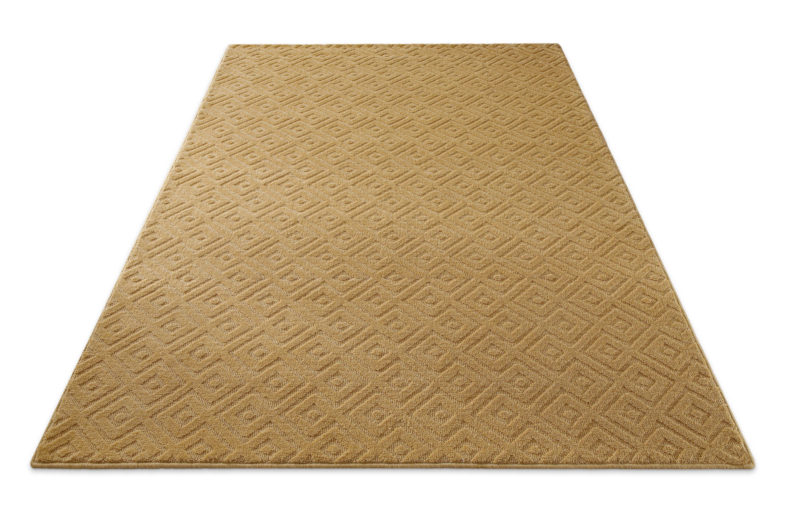 Kurzflor Teppich Castello Two Karamell