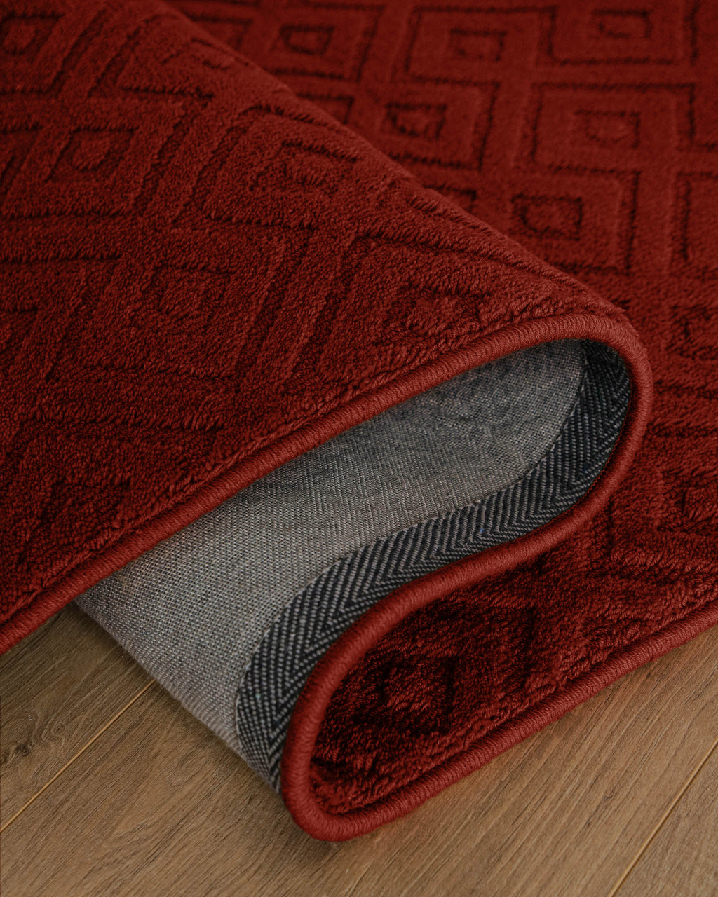 Kurzflor Teppich Castello Two Purpur Rot