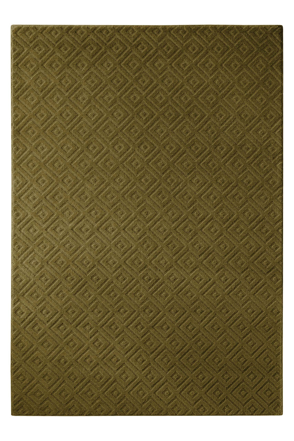 Kurzflor Teppich Castello Two Oliv Grün