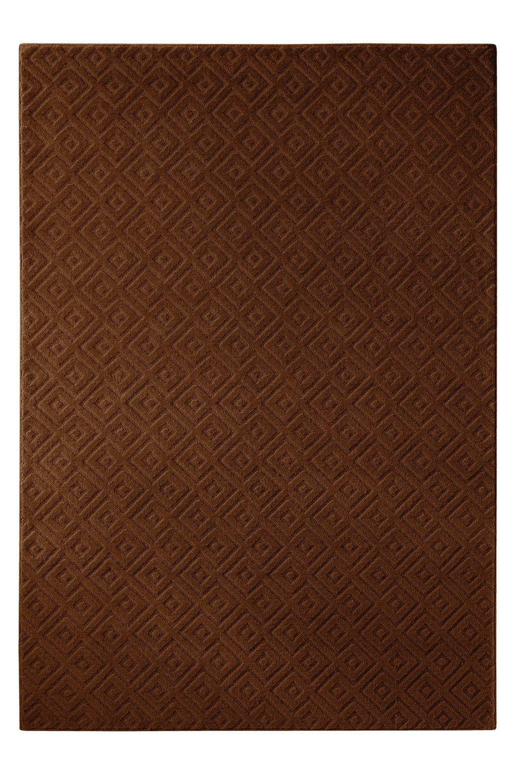 Kurzflor Teppich Castello Two Braun
