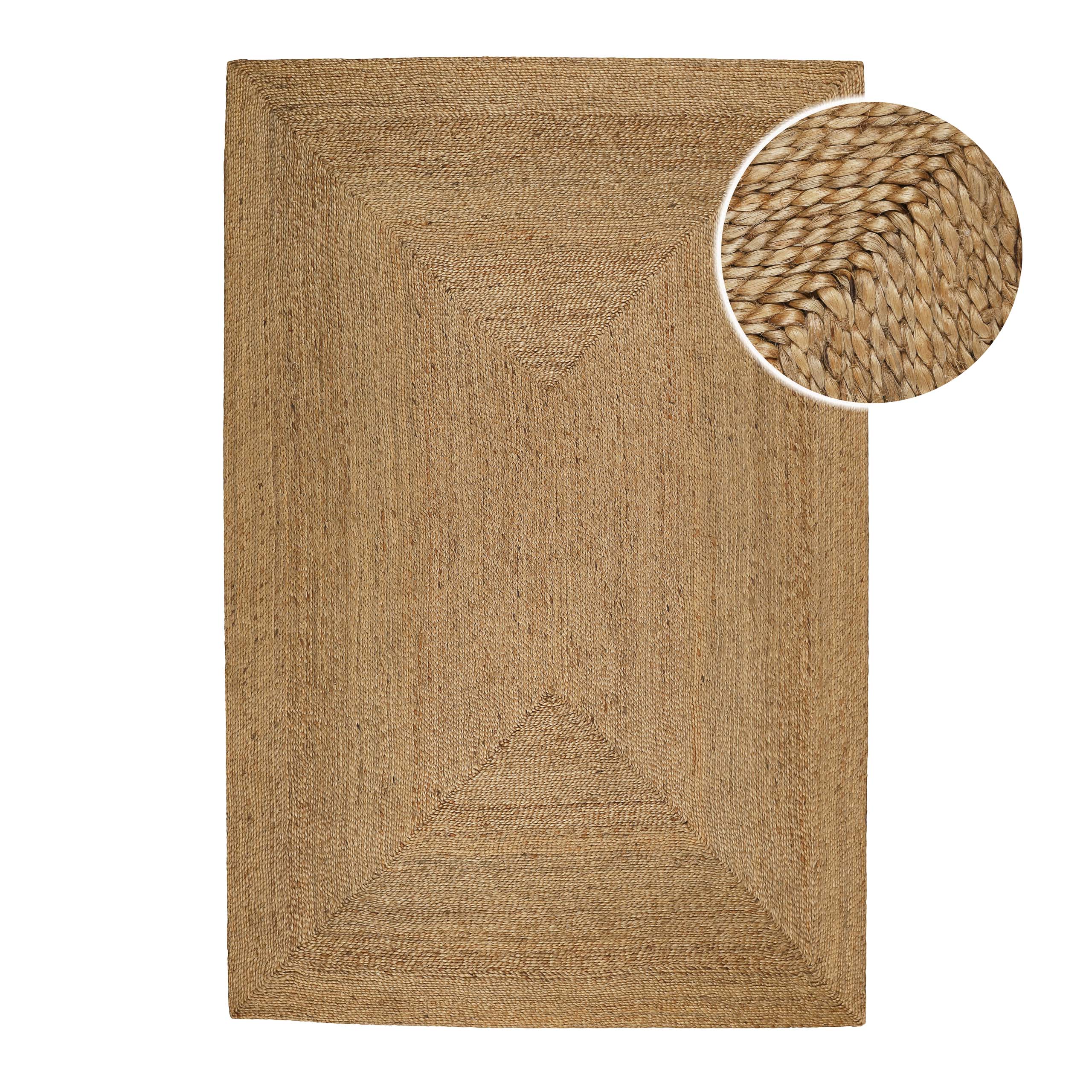 "Collins" Jute-Teppich – schwer, klar, handgewebt