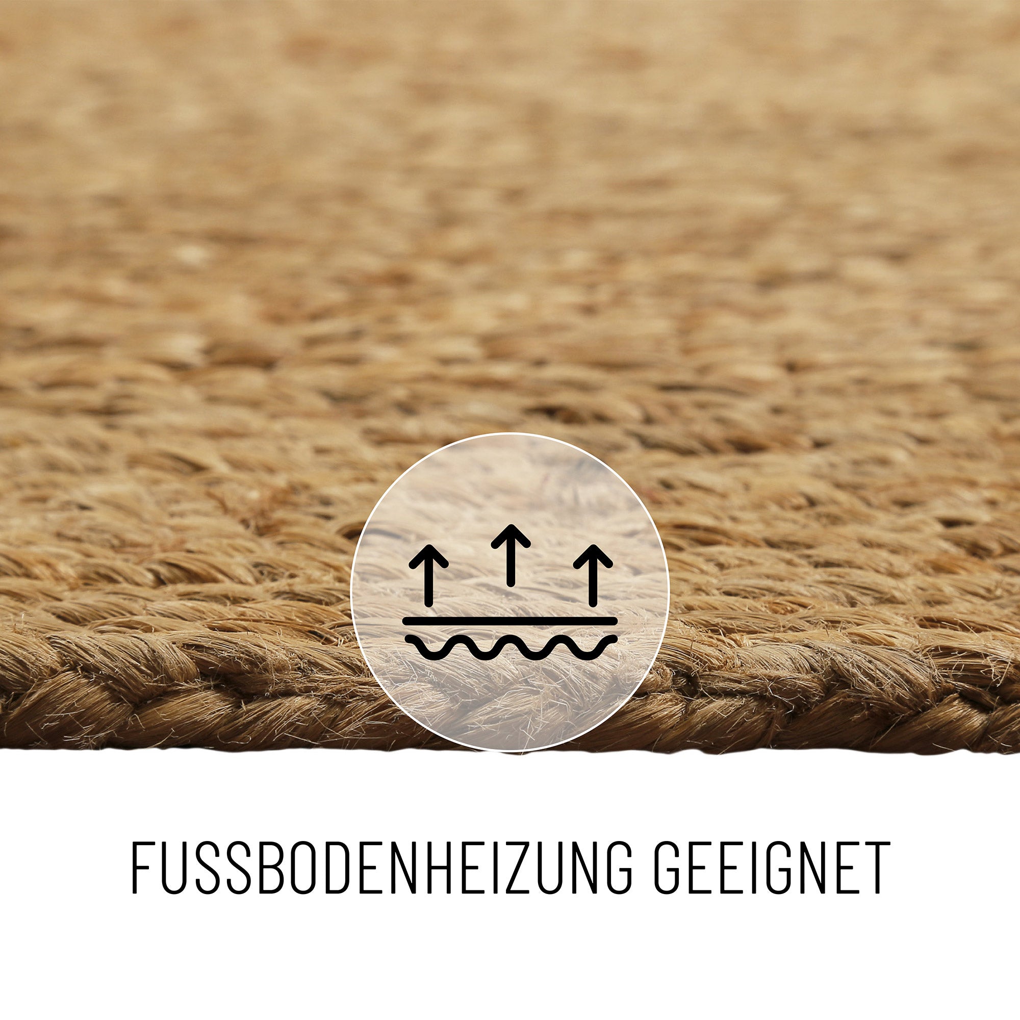 "Collins" Jute-Teppich – schwer, klar, handgewebt
