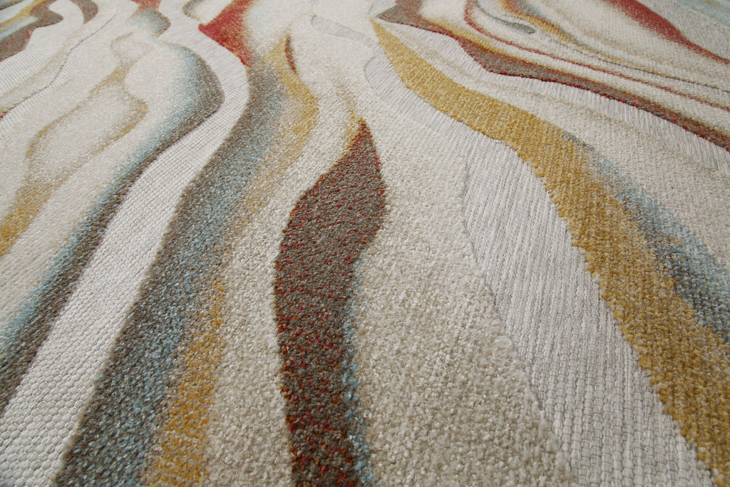 In & Outdoorteppich Beige Bunt "Creek" WECONhome
