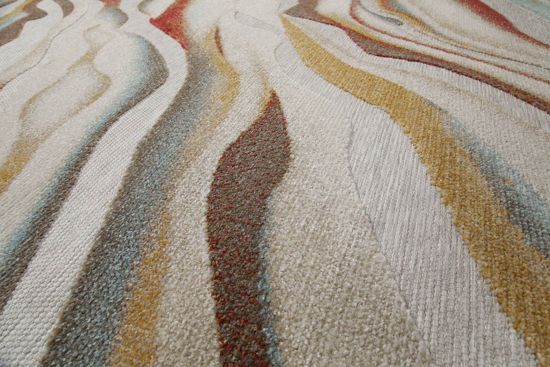 In & Outdoorteppich Beige Bunt "Creek" WECONhome
