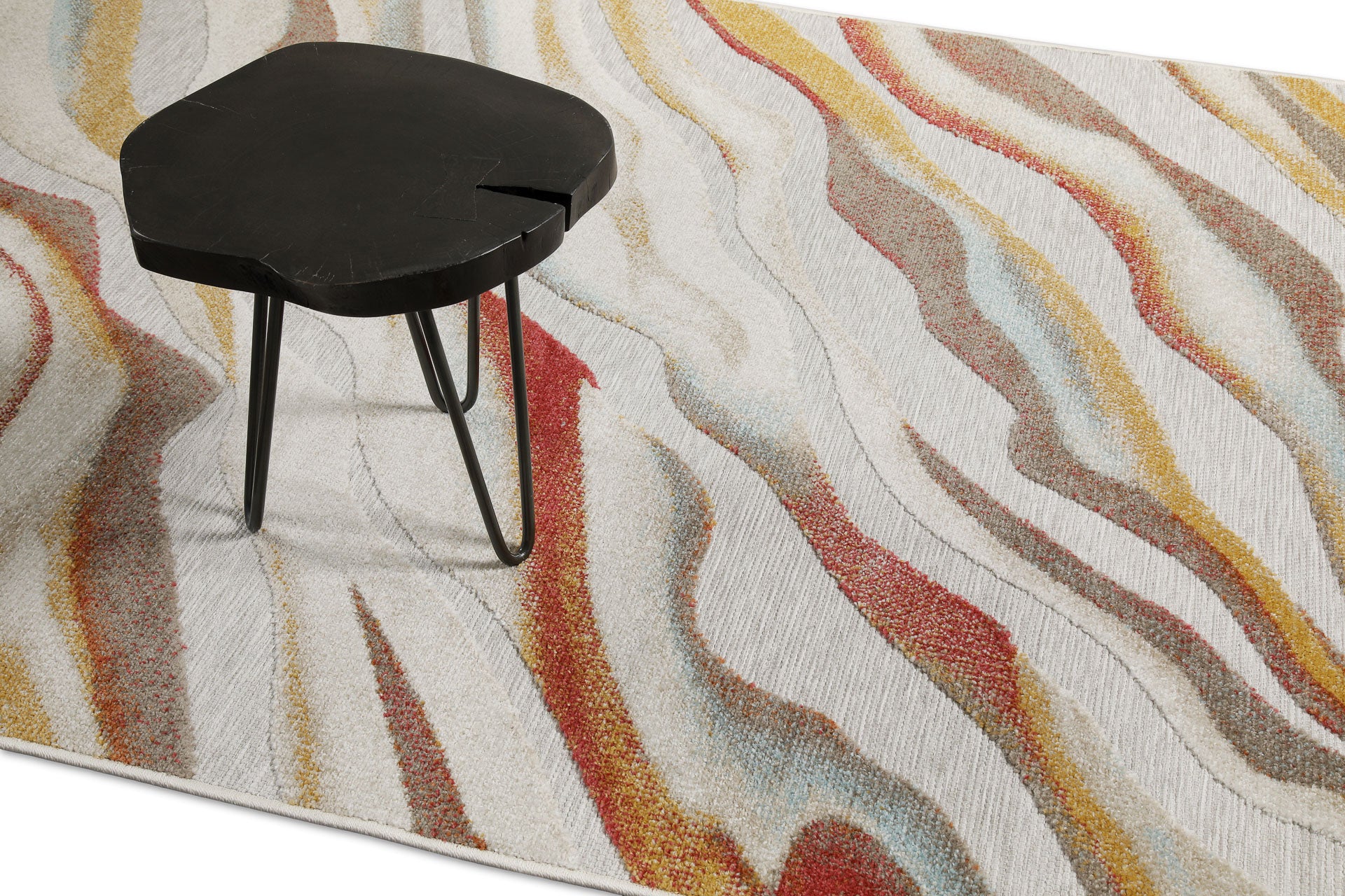 In & Outdoorteppich Beige Bunt "Creek" WECONhome