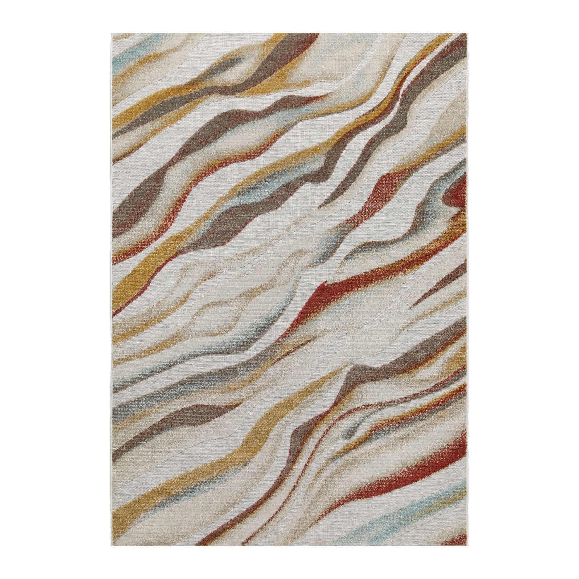 In & Outdoorteppich Beige Bunt "Creek" WECONhome