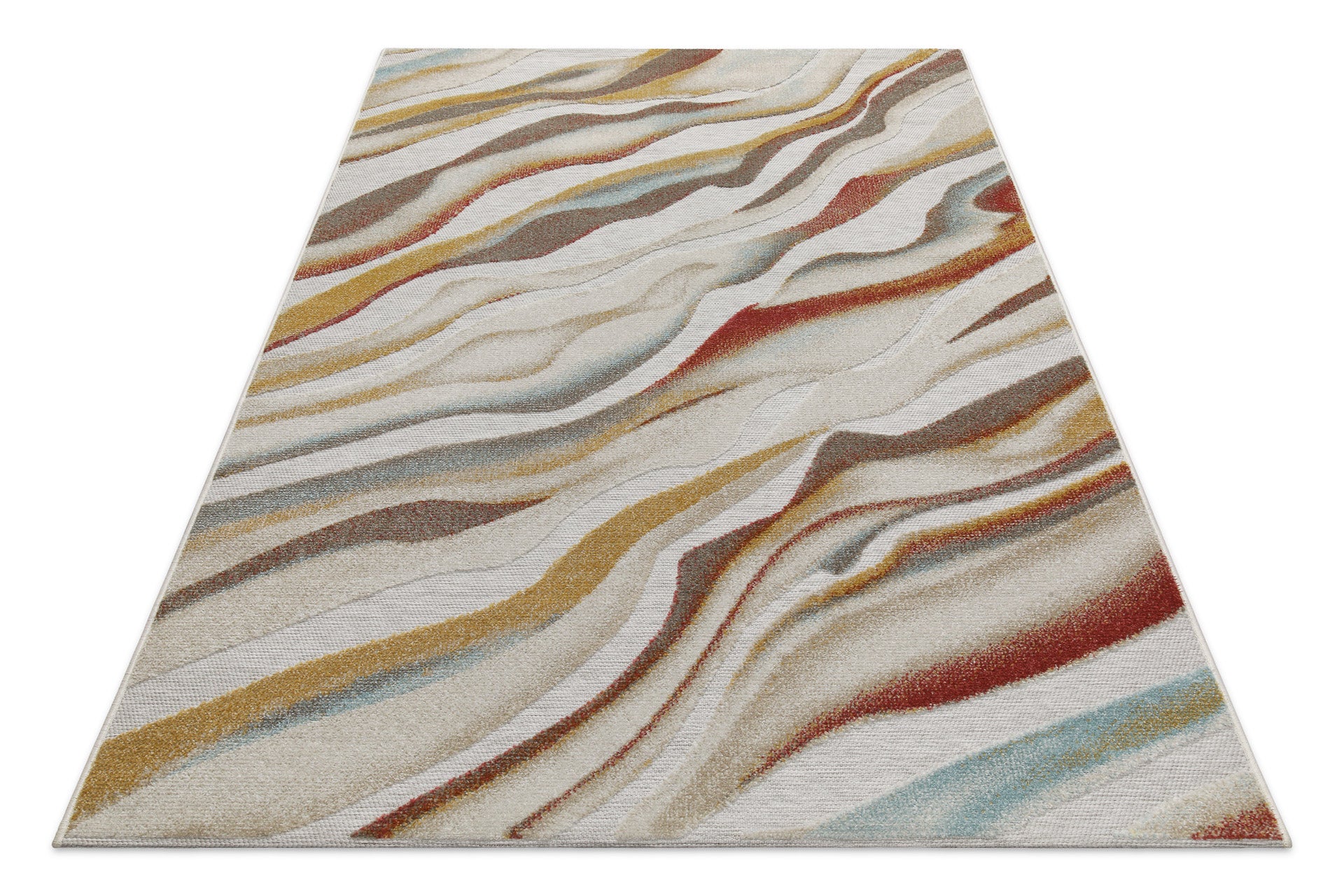 In & Outdoorteppich Beige Bunt "Creek" WECONhome