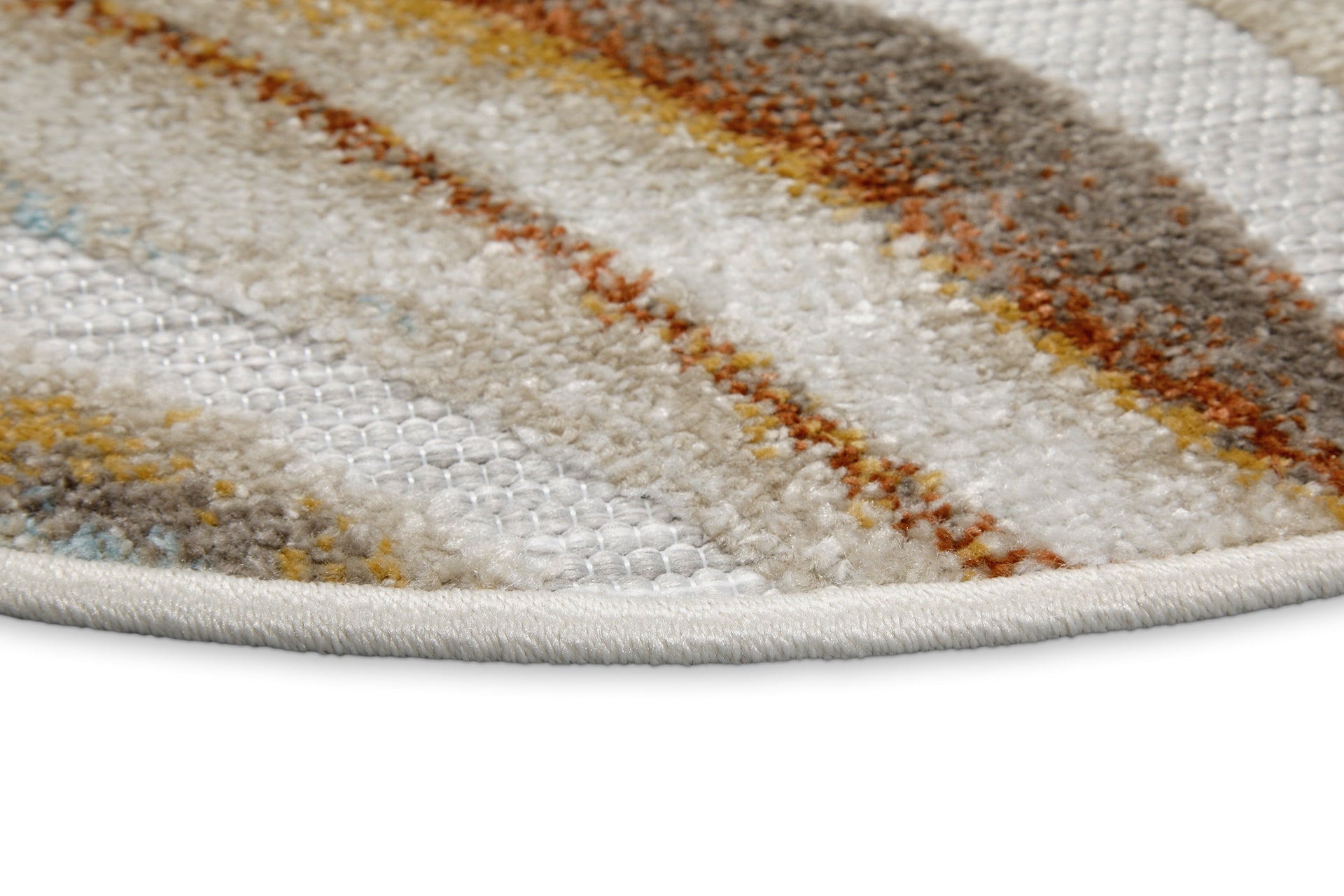 In & Outdoorteppich Rund Beige Bunt "Creek" WECONhome