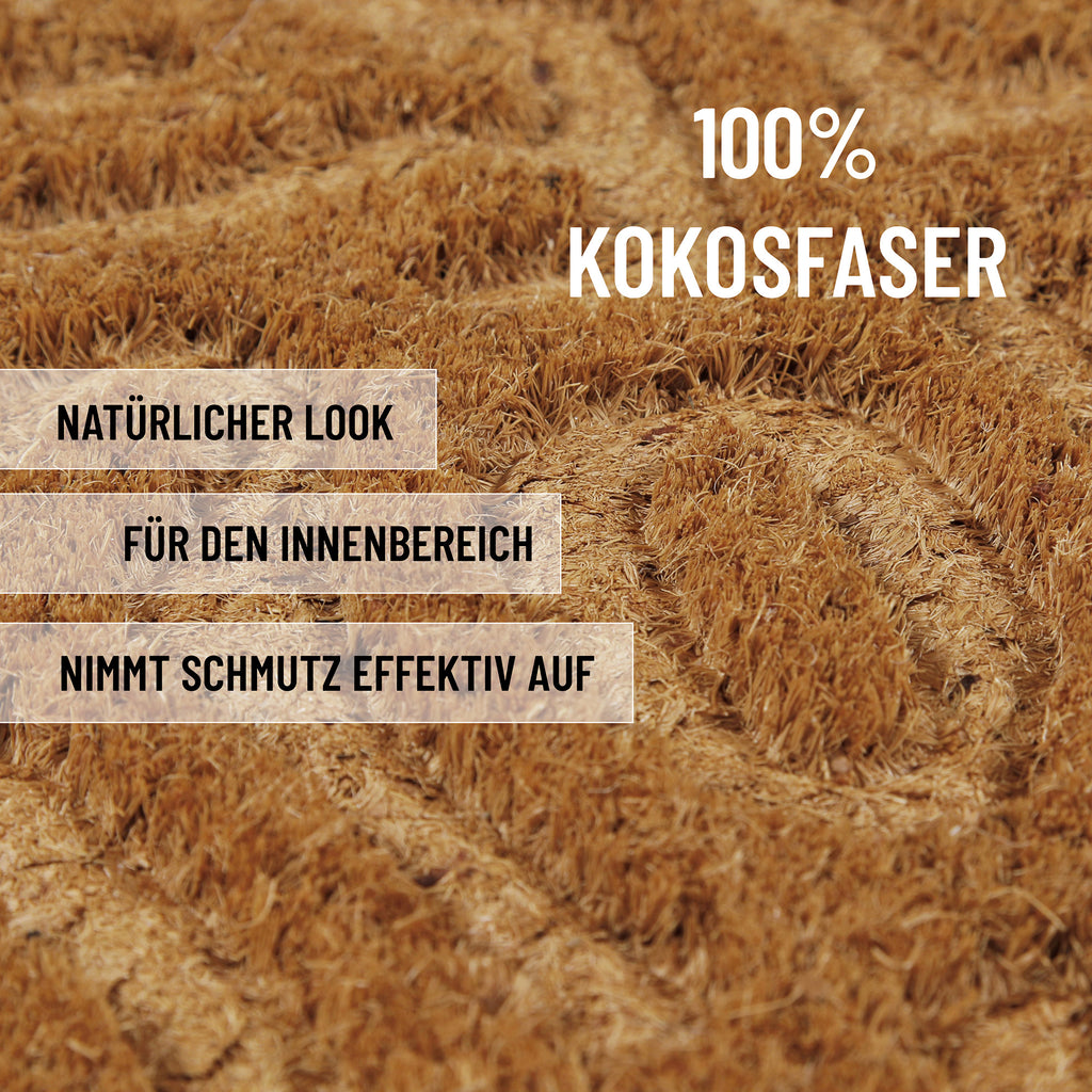 Fußmatte aus Kokosfaser Natur "Desert Doodle" WECONhome