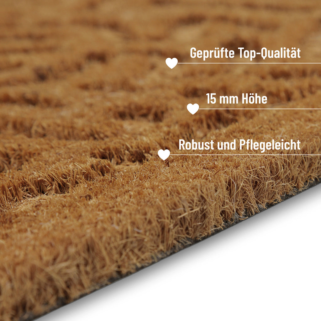 Fußmatte aus Kokosfaser Natur "Desert Doodle" WECONhome