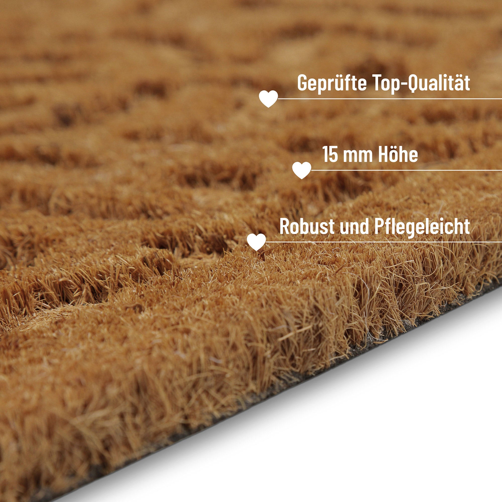 Fußmatte aus Kokosfaser Natur "Desert Doodle" WECONhome