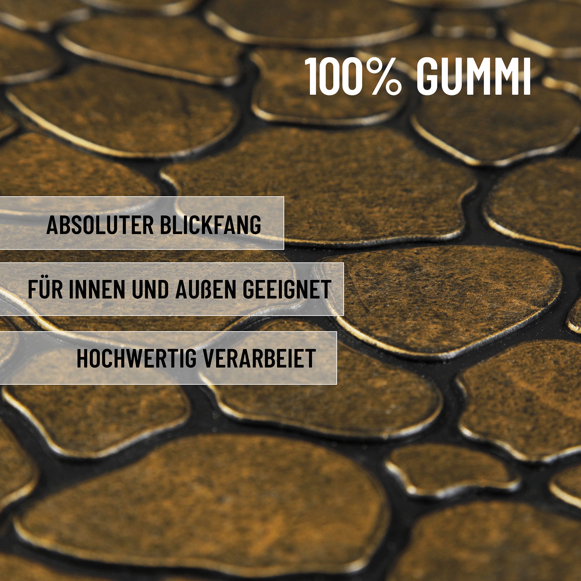 Fußmatte aus Gummi Gold Braun "Desert Pebble" WECONhome